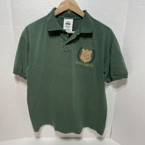 Vintage South Dakota Polo Shirt, Large, Green, Gopher Sport, Embroidered Crest